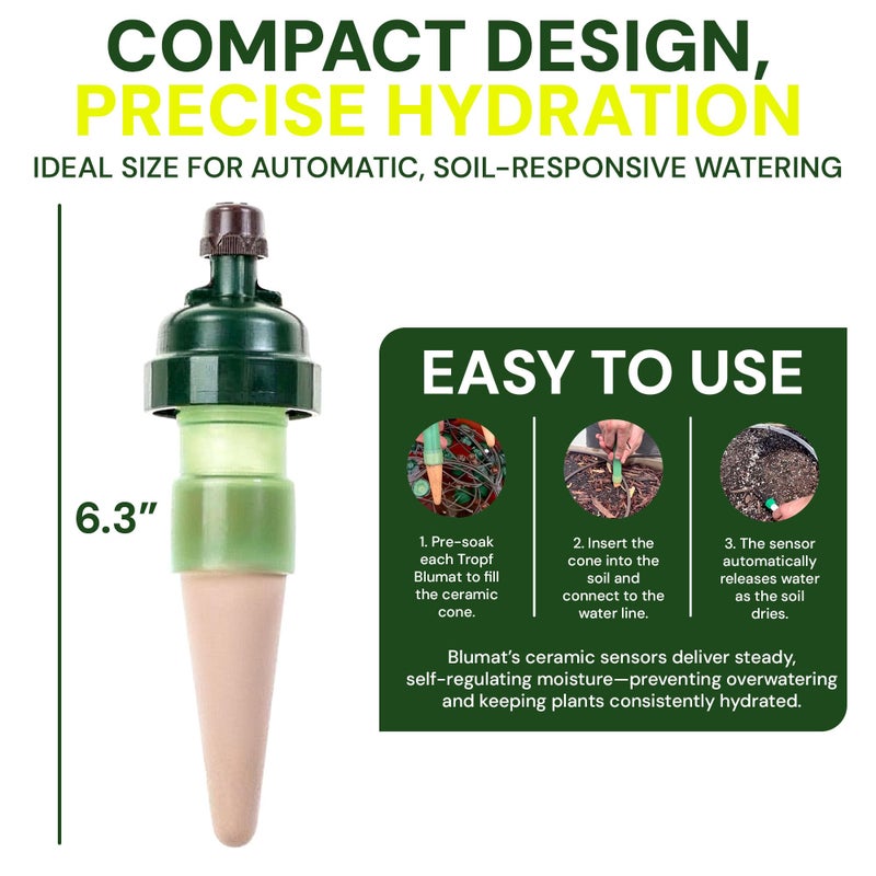Blumat Drip Irrigation System - Tropf Medium Box Automatic Plant Watering Devices for Garden, Patio and Hanging Baskets - Garden Watering System Up to 12 Plants - Effortless Hydration - 12 Pack - Image 3